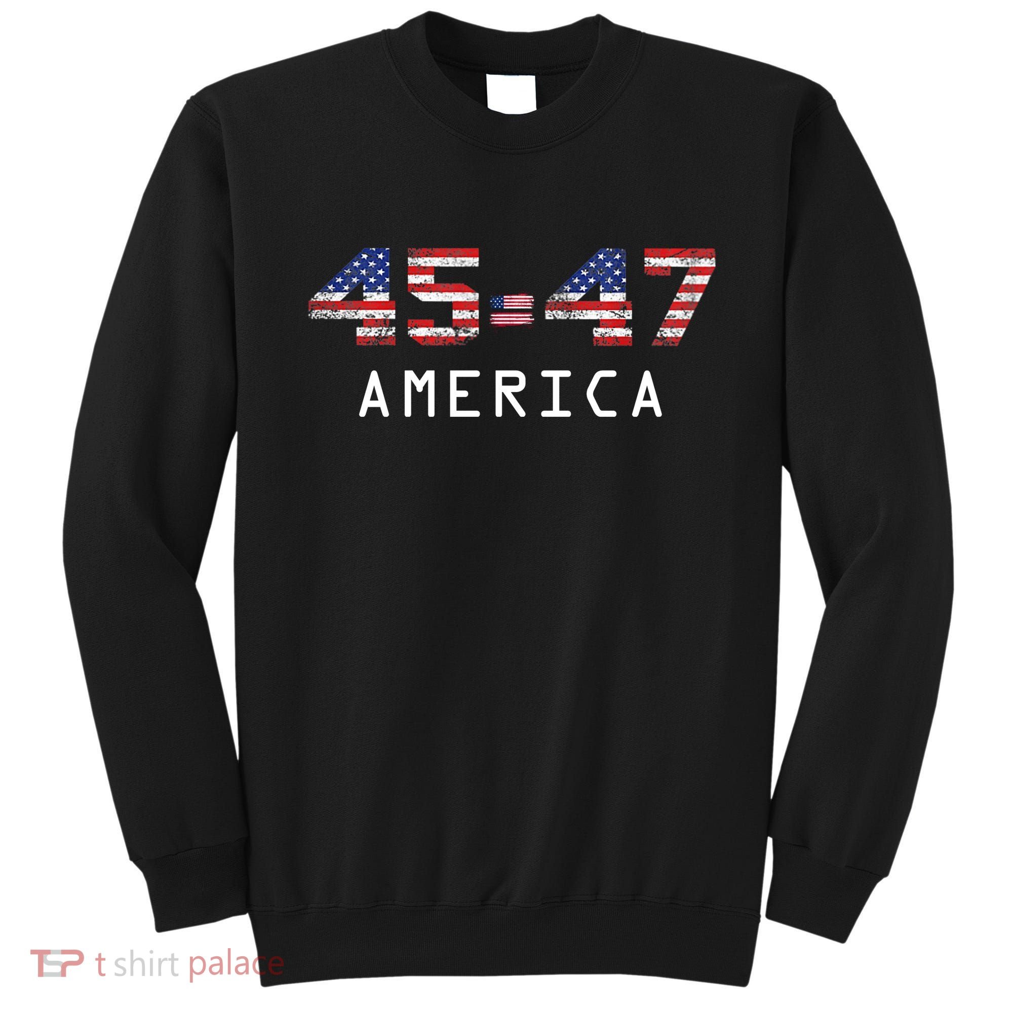 45 47 America Flag Sweatshirt