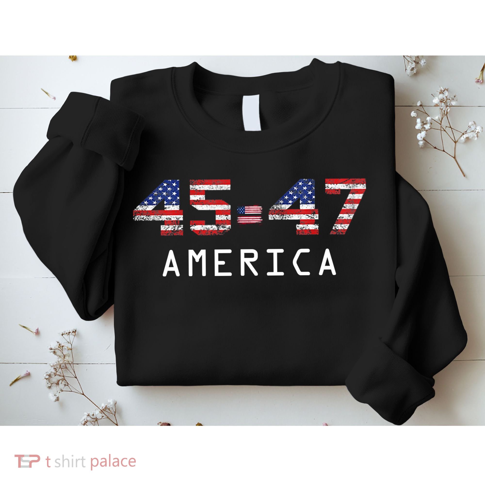45 47 America Flag Sweatshirt