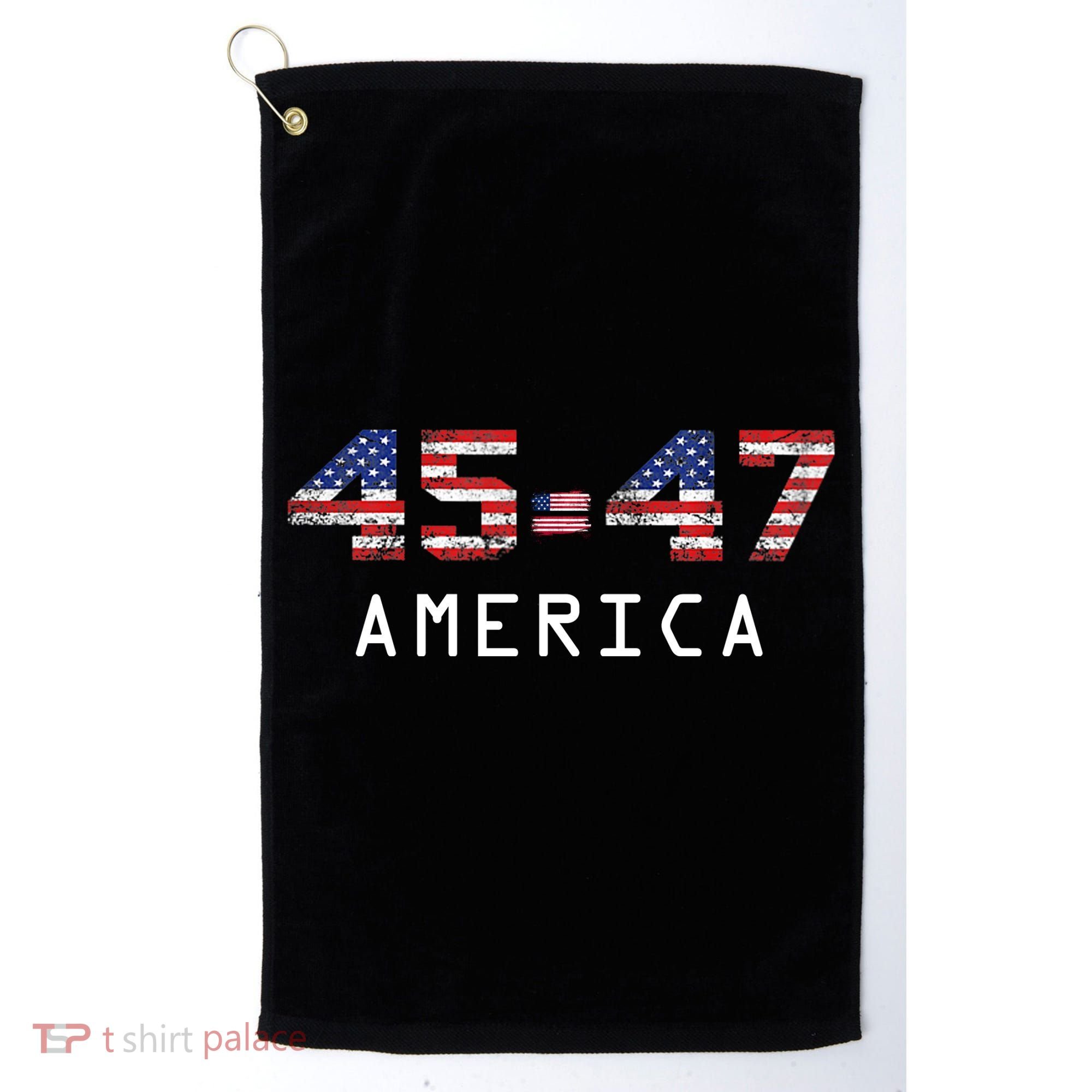 45 47 America Flag Golf Towel