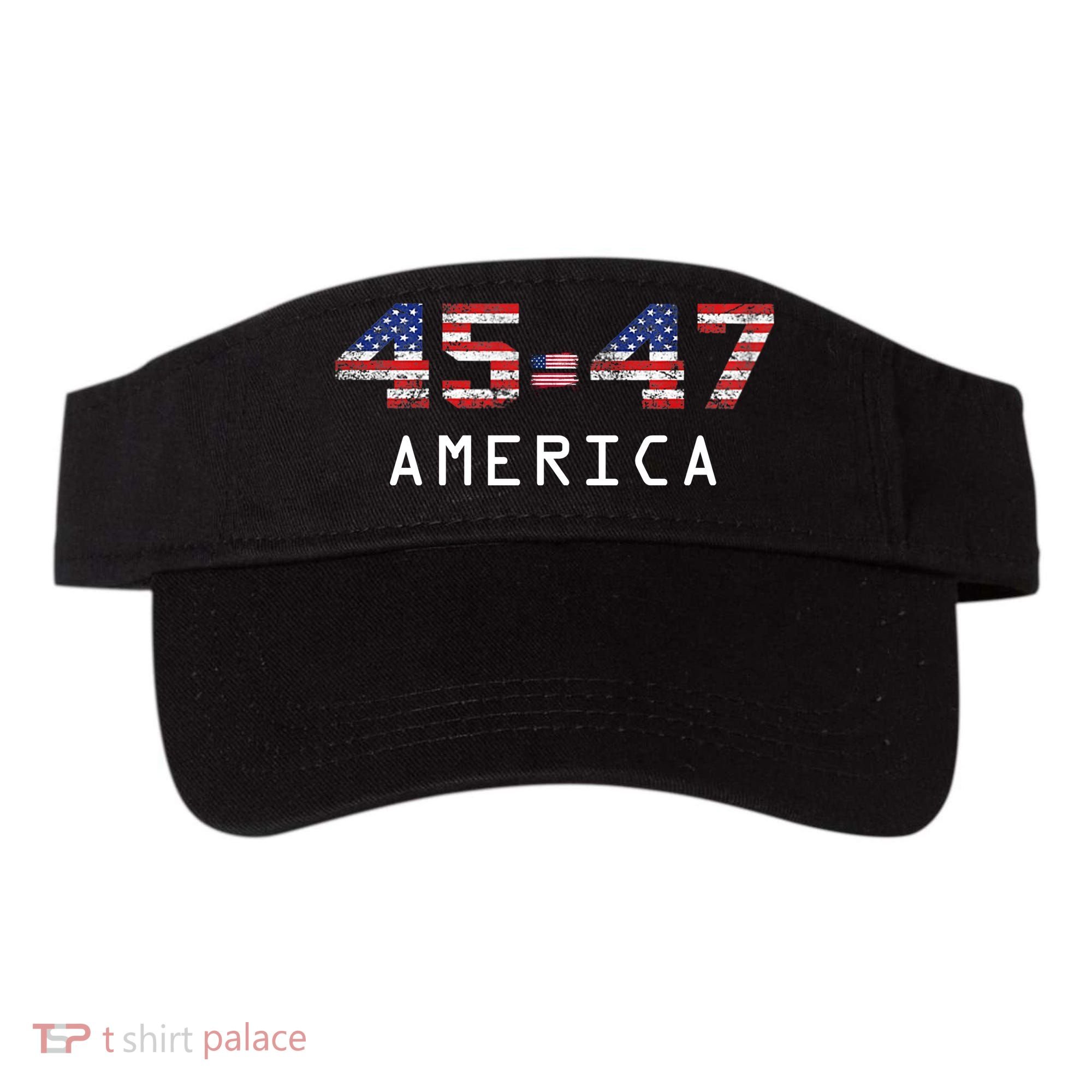 45 47 America Flag Visor