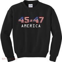 45 47 America Flag Kids Sweatshirt thumb 0