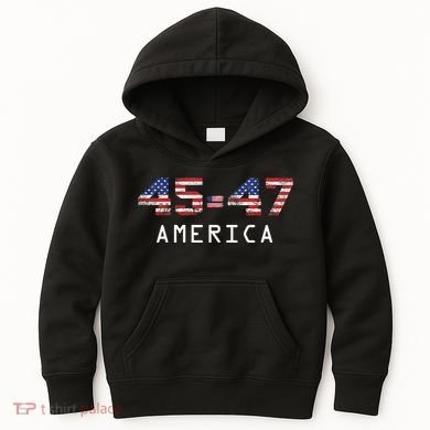 45 47 America Flag Kids Hoodie
