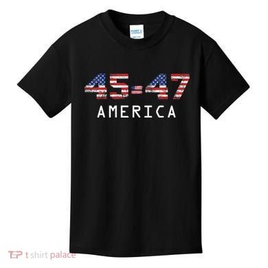 45 47 America Flag Kids T-Shirt