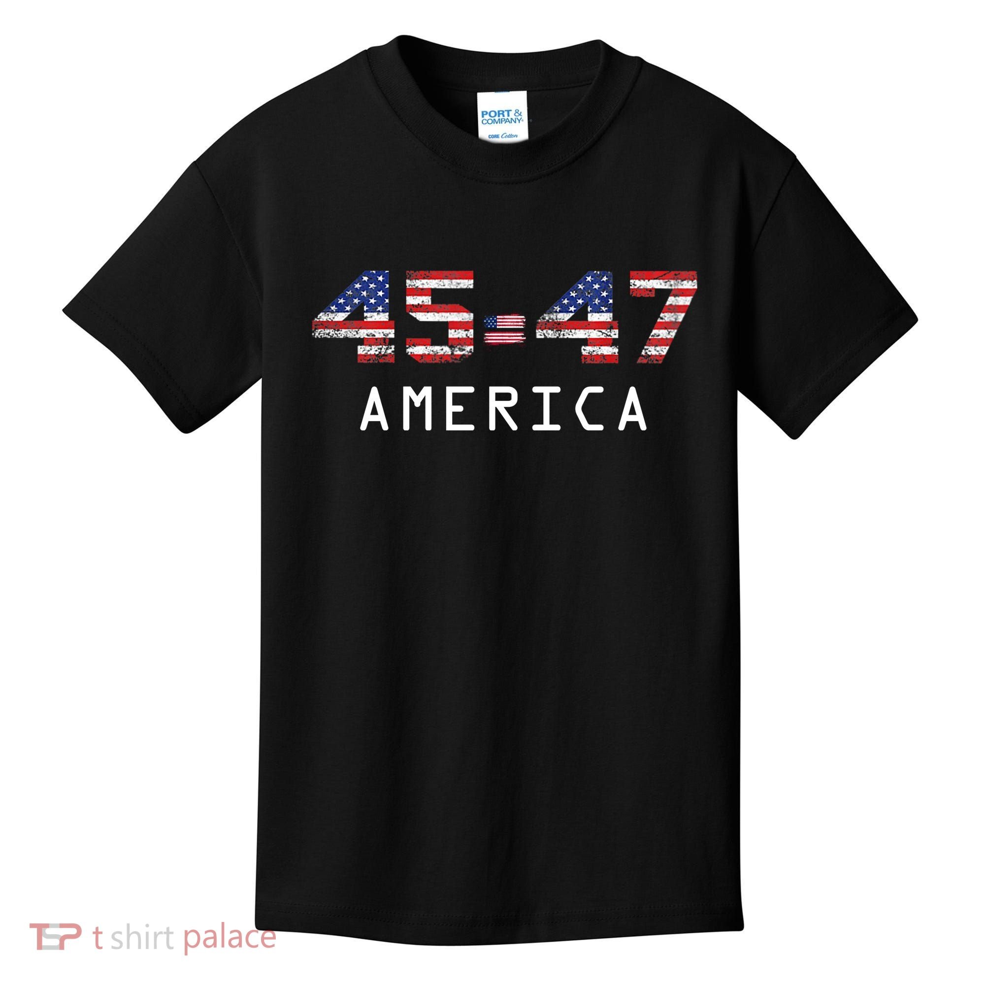 45 47 America Flag Kids T-Shirt