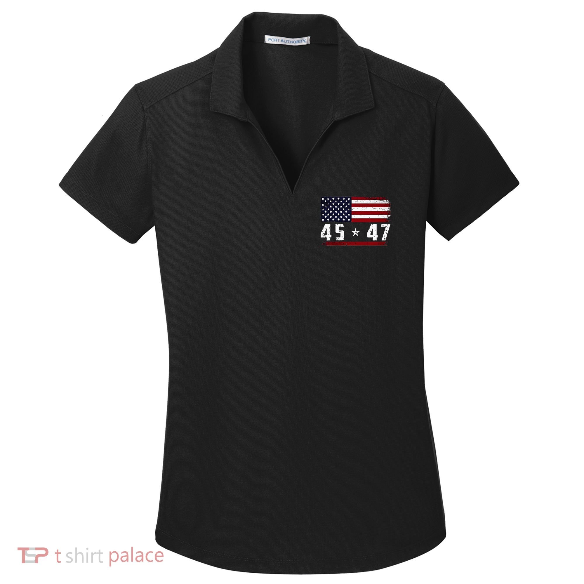 45 47 Donald Trump Women's Dry Zone Grid Polo
