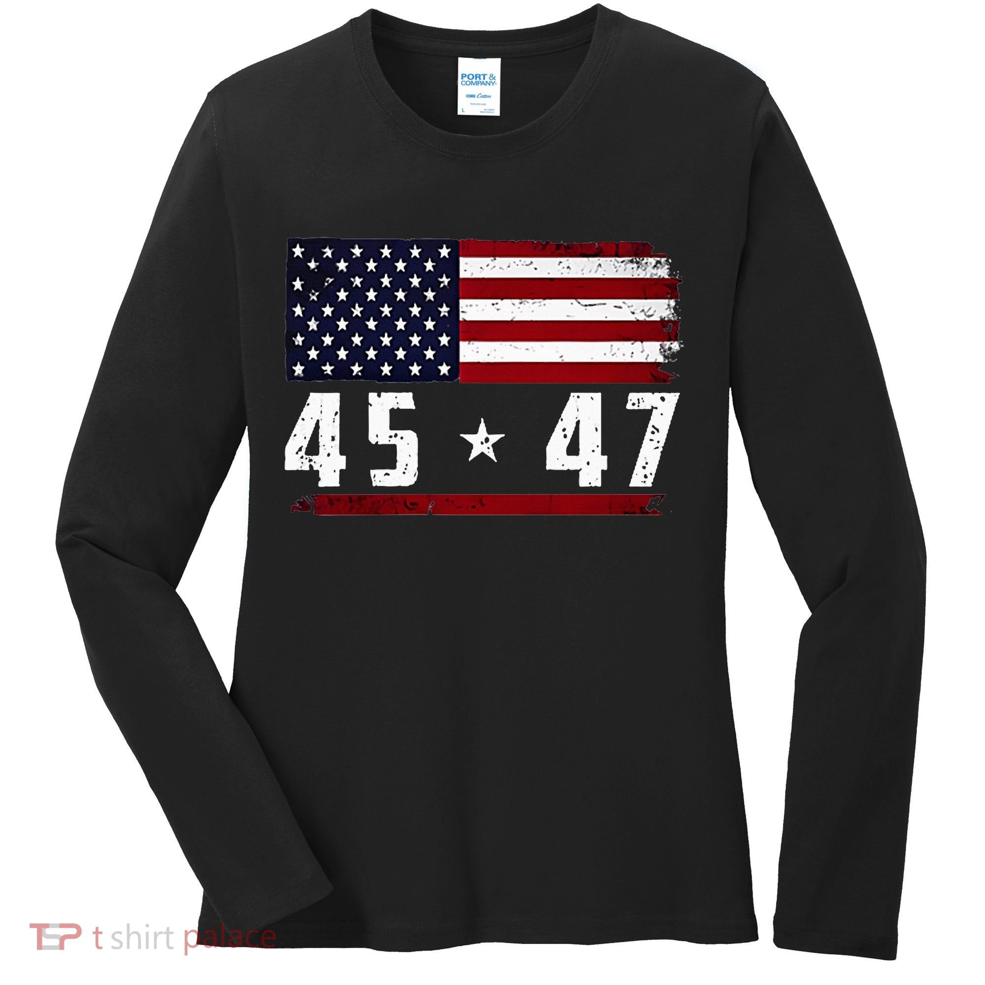 45 47 Donald Trump Women's Long Sleeve Shirt