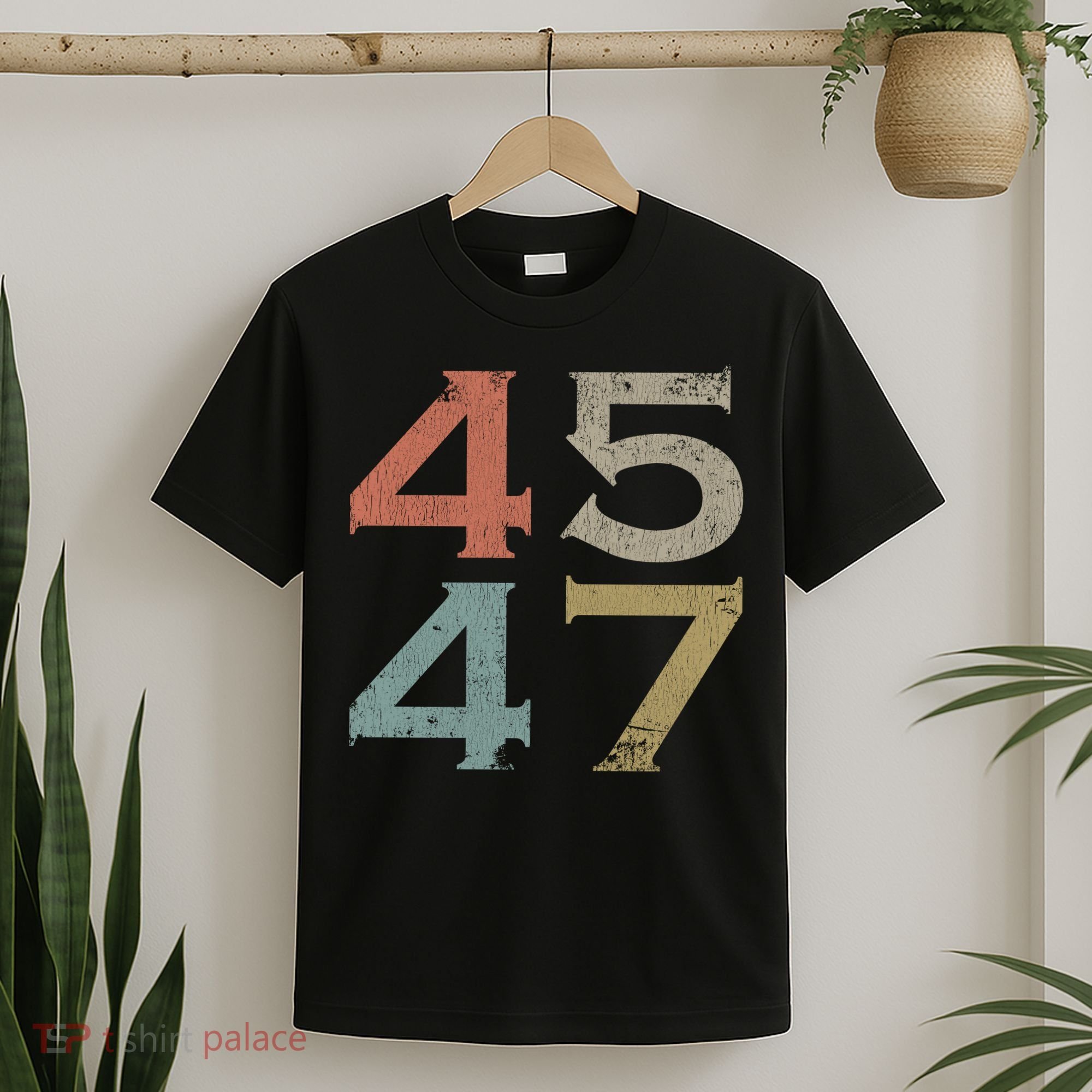 Donald Trump 45 47 Retro 45th 47th President Trump T-Shirt