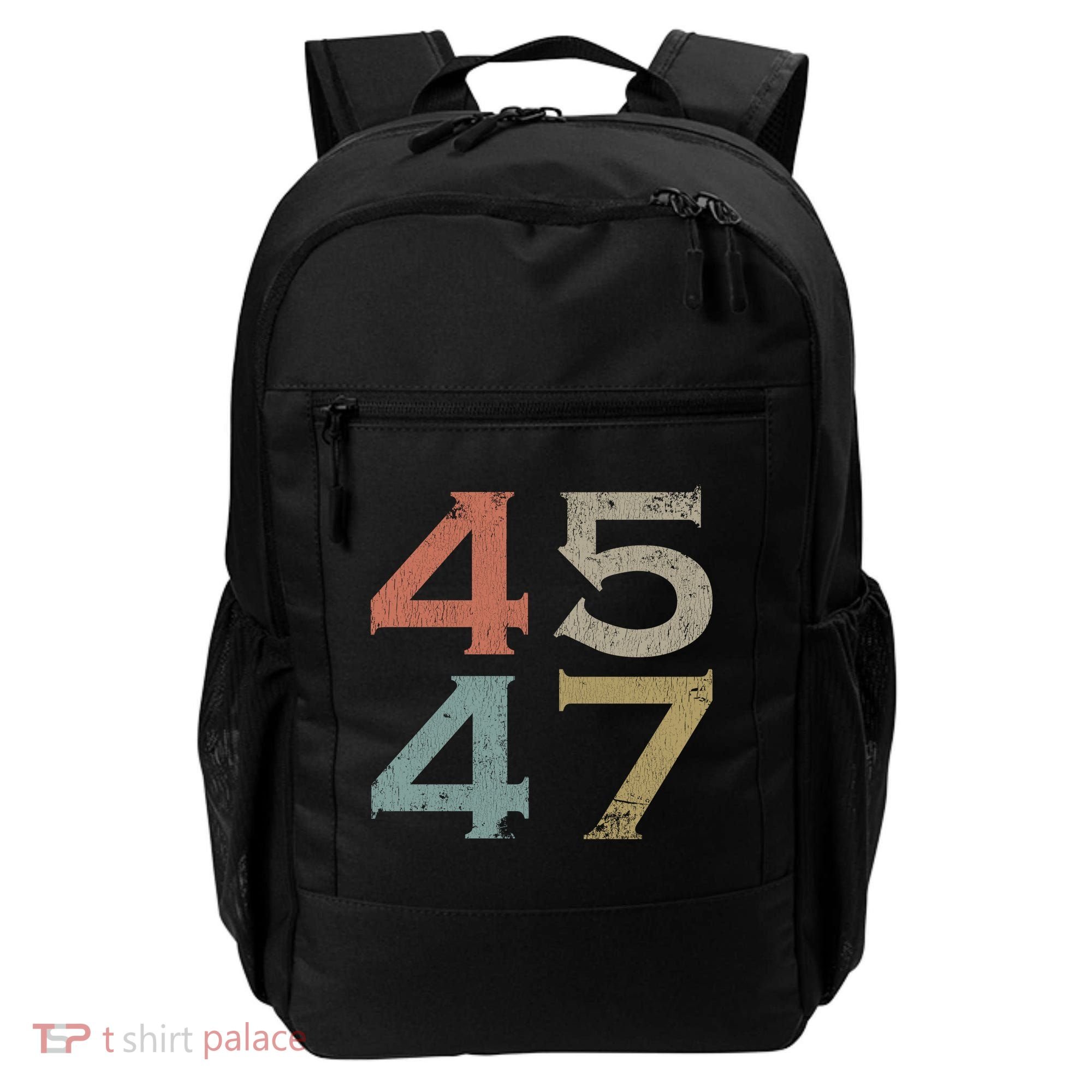 Donald Trump 45 47 Retro 45th 47th President Trump Backpack