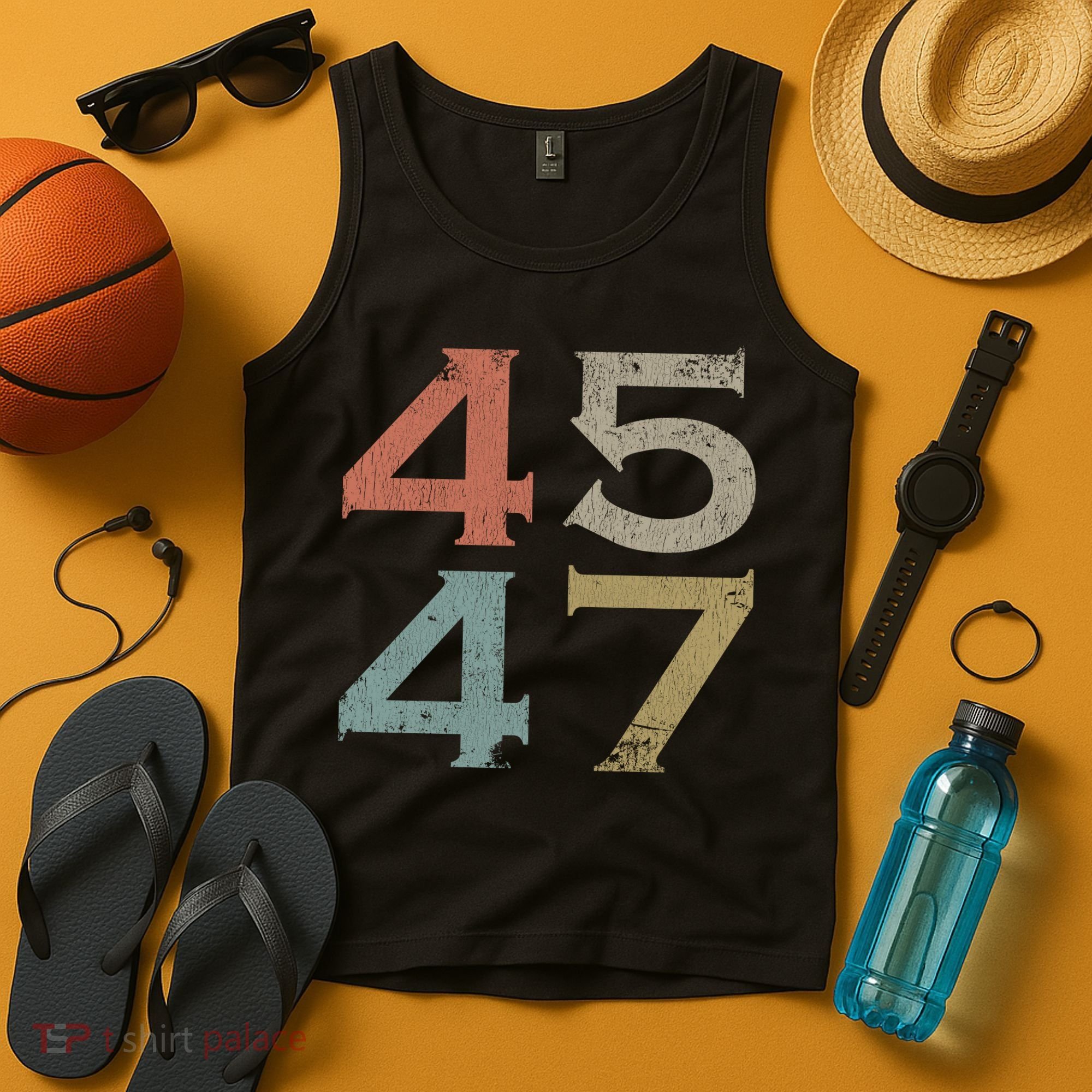 Donald Trump 45 47 Retro 45th 47th President Trump Tank Top