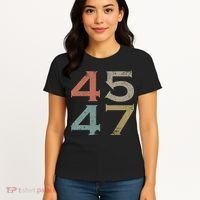 Donald Trump 45 47 Retro 45th 47th President Trump Women's T-Shirt thumb 4