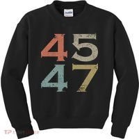 Donald Trump 45 47 Retro 45th 47th President Trump Kids Sweatshirt thumb 0