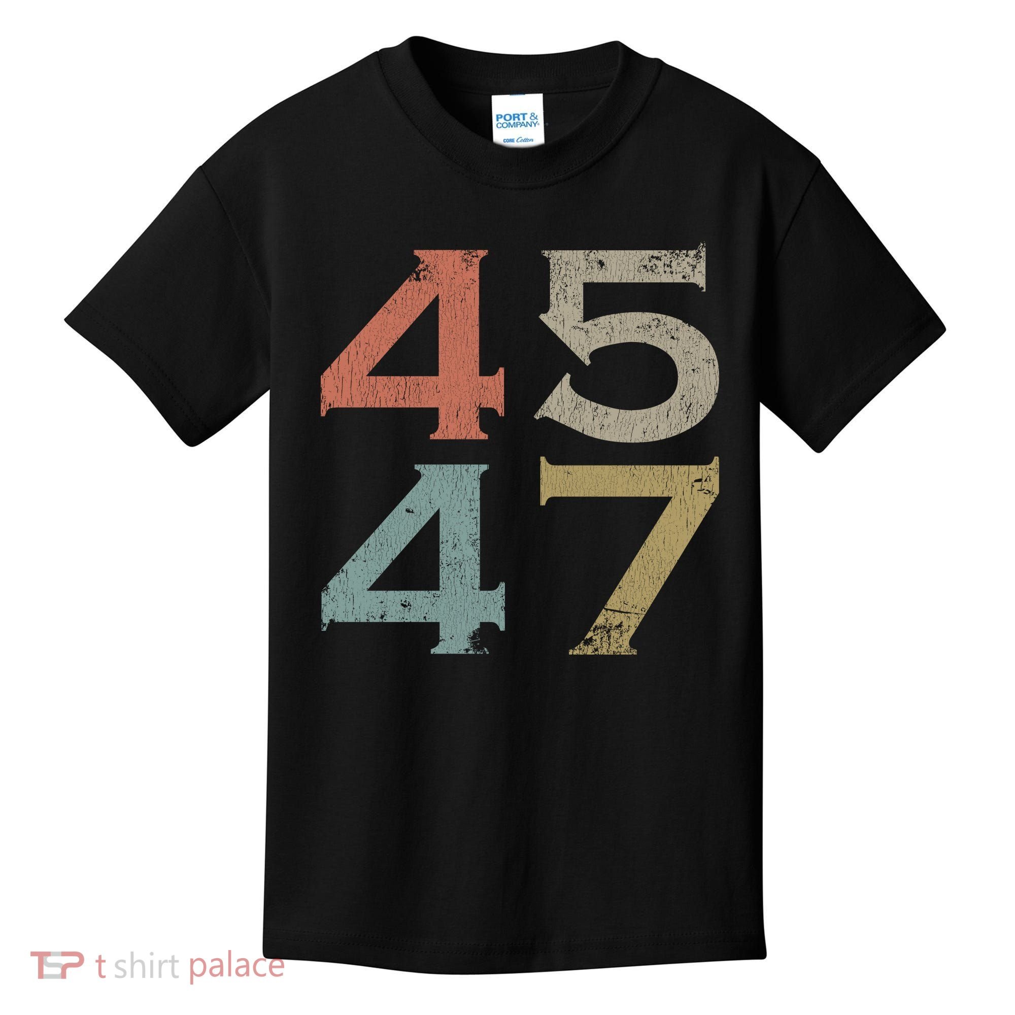 Donald Trump 45 47 Retro 45th 47th President Trump Kids T-Shirt