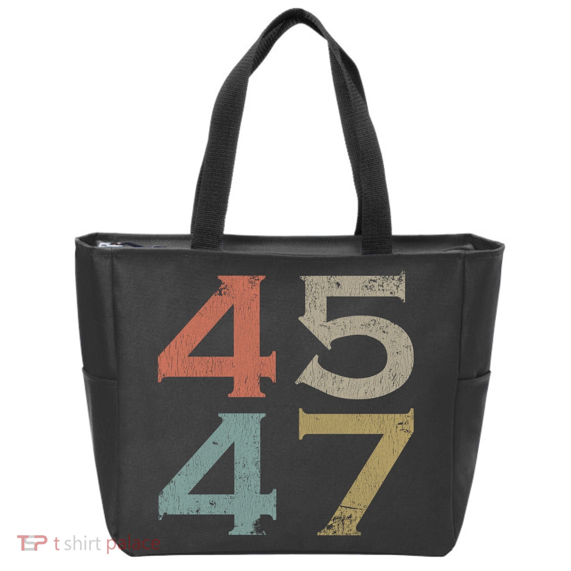 Donald Trump 45 47 Retro 45th 47th President Trump Tote Bag