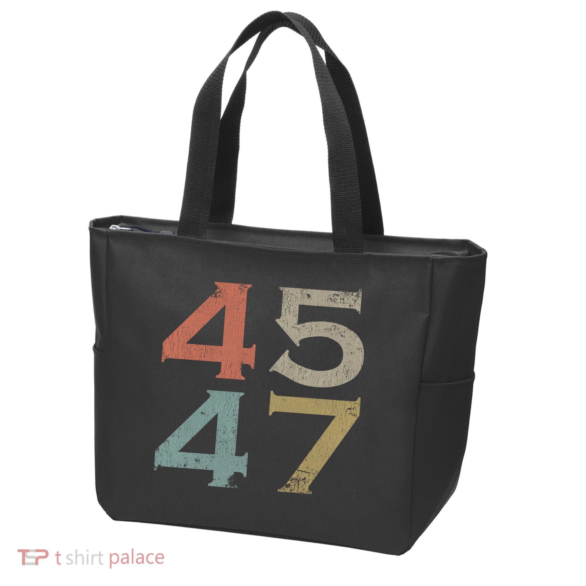 Donald Trump 45 47 Retro 45th 47th President Trump Tote Bag