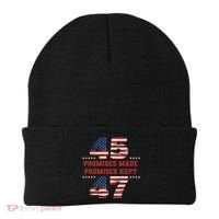 45 47 Promises Made Promises Kept President Trump Victory Beanie thumb 0