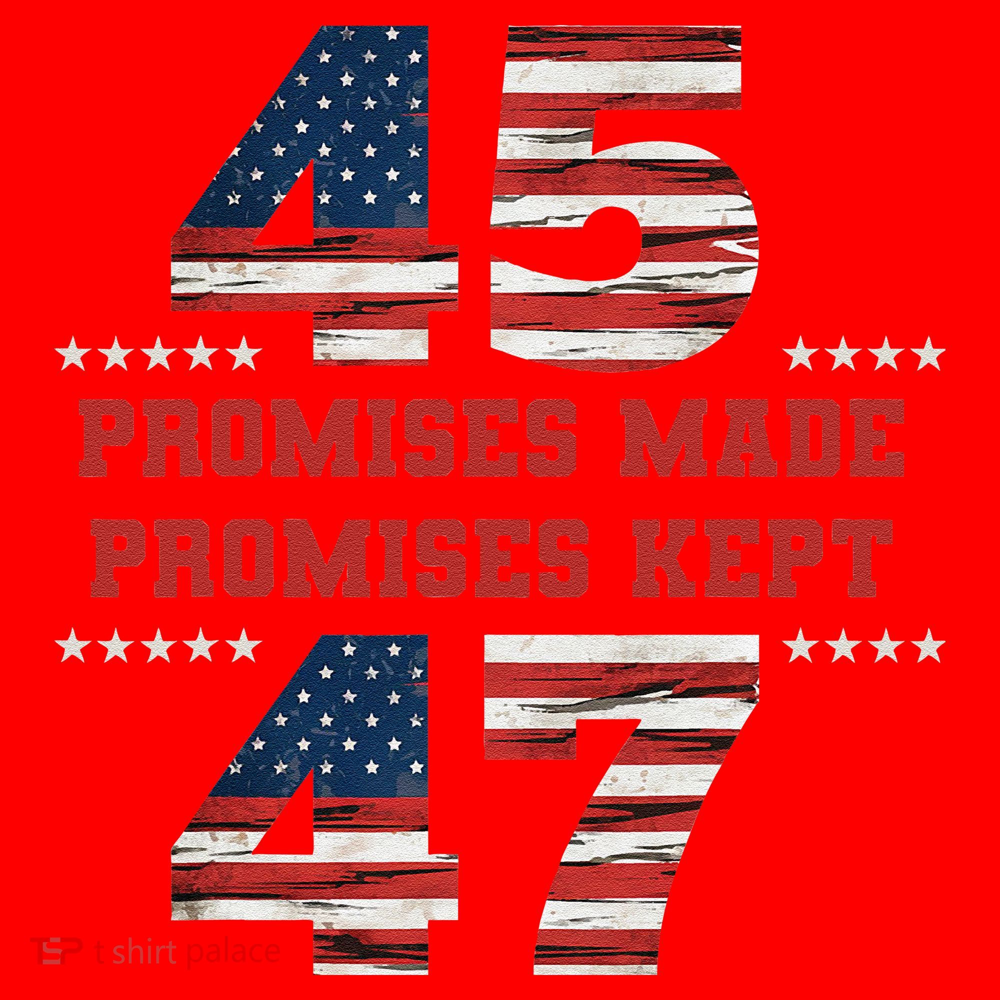 45 47 Promises Made Promises Kept President Trump Victory Santa Hat