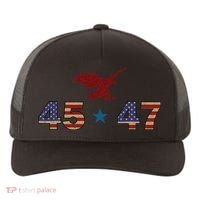 45 47 Trump Yupoong Adult 5-Panel Trucker Hat thumb 0