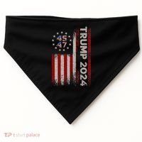 45 47 Trump 2024 American Flag USA-Made Doggie Bandana thumb 0