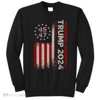 45 47 Trump 2024 American Flag Sweatshirt thumb 0