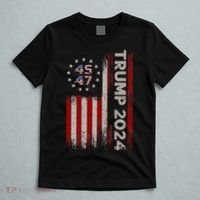 45 47 Trump 2024 American Flag T-Shirt thumb 5