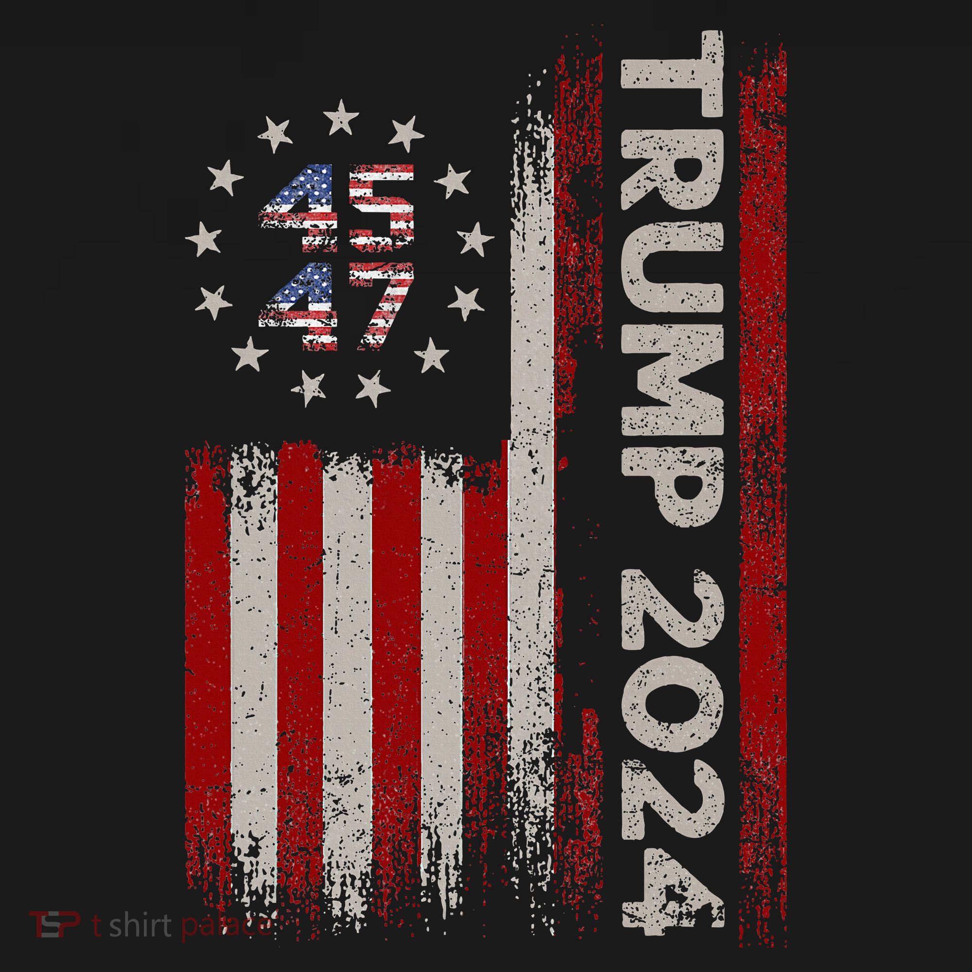 45 47 Trump 2024 American Flag Women's Hoodie