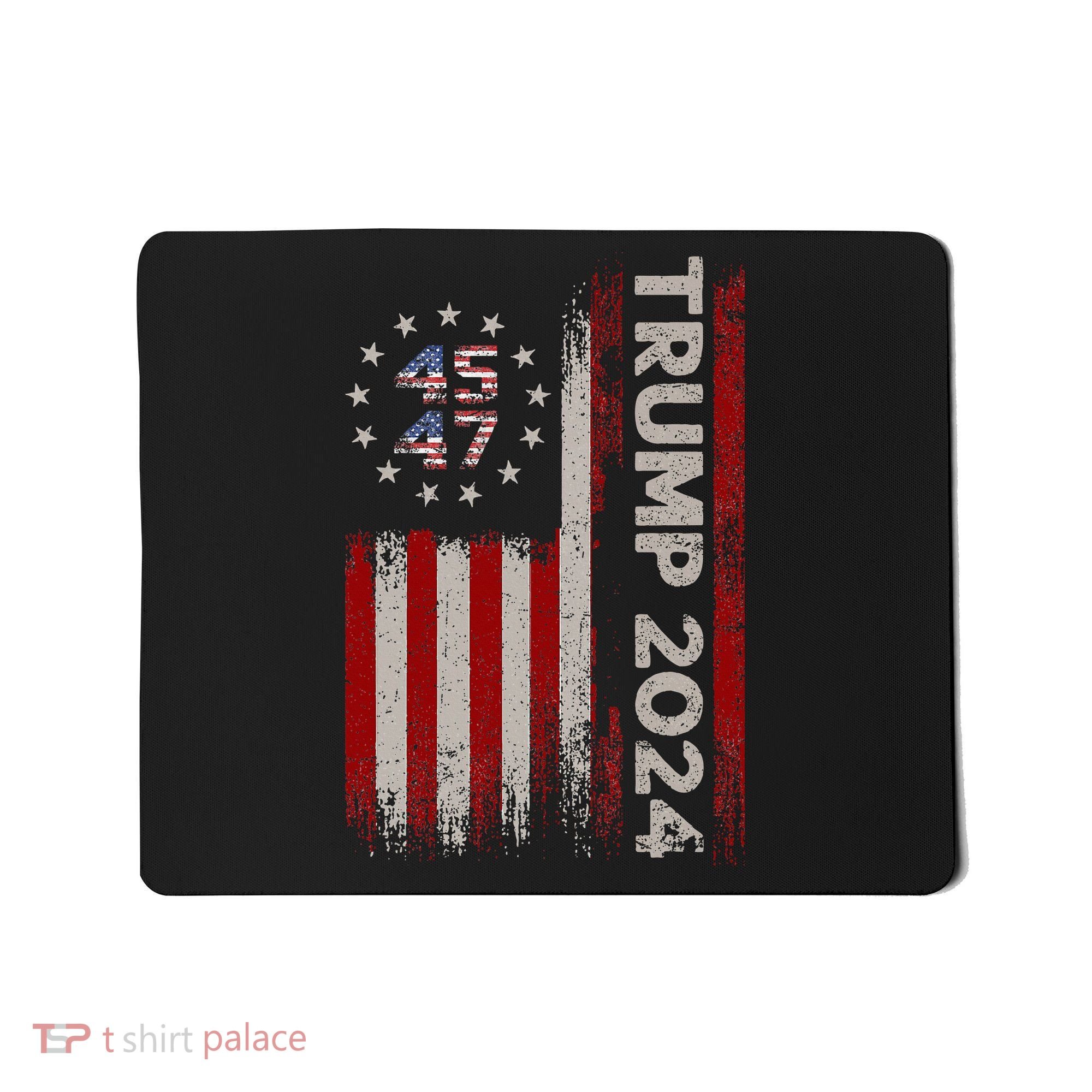 45 47 Trump 2024 American Flag Mousepad