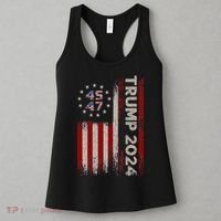 45 47 Trump 2024 American Flag Women's Tank Top thumb 3