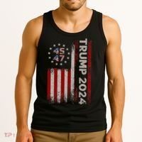 45 47 Trump 2024 American Flag Tank Top thumb 3