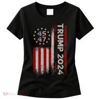 45 47 Trump 2024 American Flag Women's T-Shirt thumb 0
