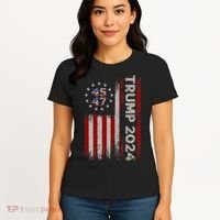 45 47 Trump 2024 American Flag Women's T-Shirt thumb 4