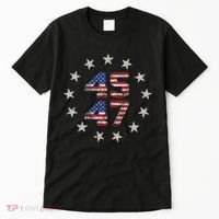 45 47 Trump 2024 American Flag Front And Back Tall T-Shirt thumb 0