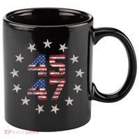 45 47 Trump 2024 American Flag Front And Back 11oz C Handle Ceramic Mug thumb 0