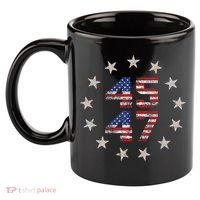 45 47 Trump 2024 American Flag Front And Back 11oz C Handle Ceramic Mug thumb 2