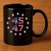 45 47 Trump 2024 American Flag Front And Back 11oz C Handle Ceramic Mug thumb 3