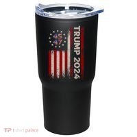 45 47 Trump 2024 American Flag Front And Back Tumbler thumb 1