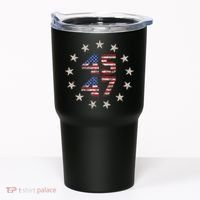 45 47 Trump 2024 American Flag Front And Back Tumbler thumb 0