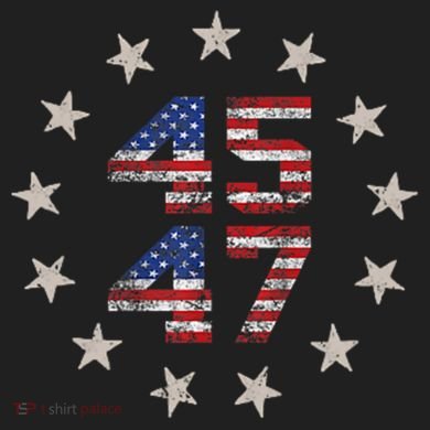 45 47 Trump 2024 American Flag Front And Back Tumbler