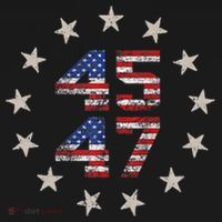 45 47 Trump 2024 American Flag Front And Back Tall Sweatshirt thumb 2