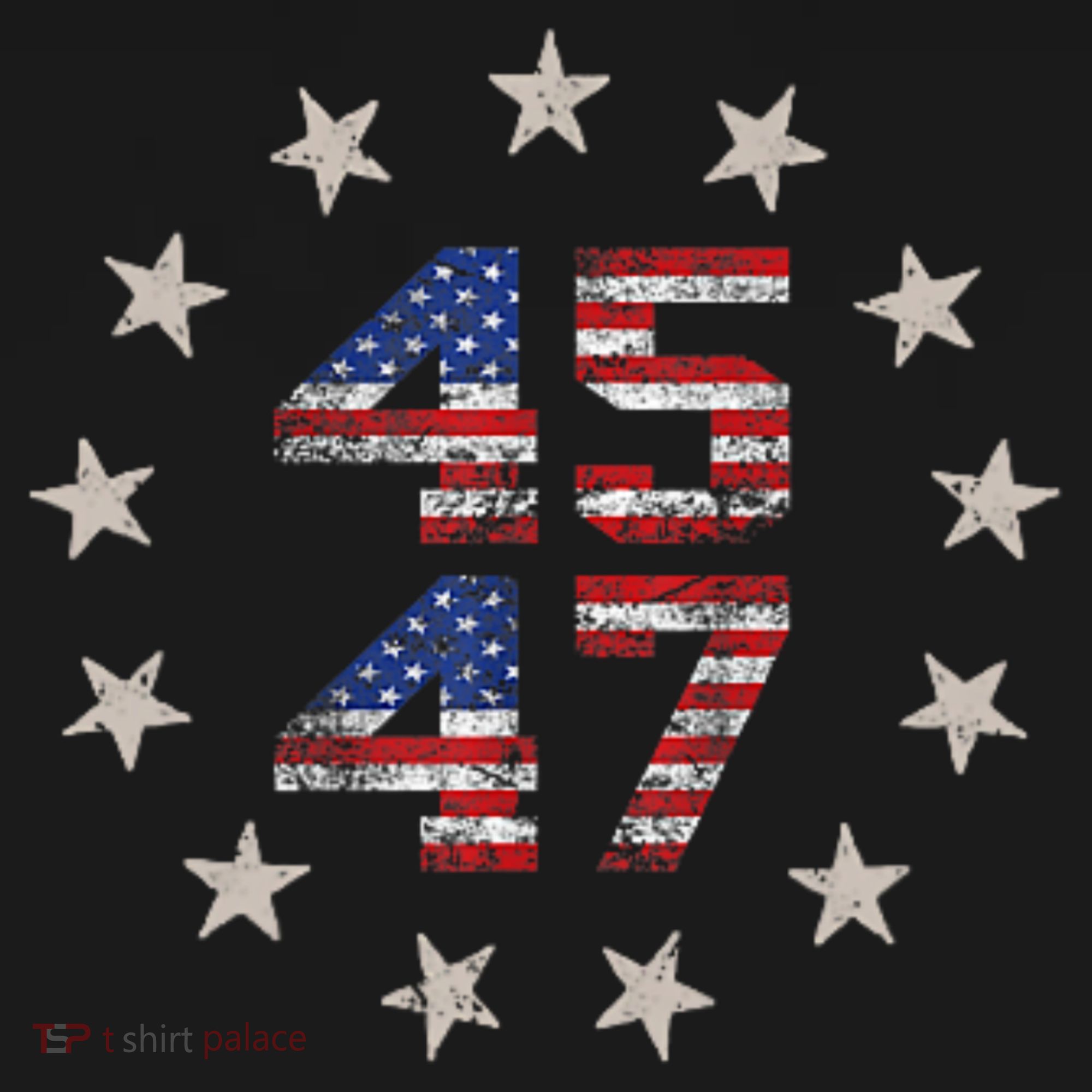 45 47 Trump 2024 American Flag Front And Back Women's Tank Top