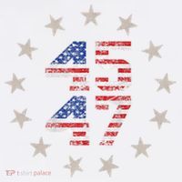 45 47 Trump 2024 American Flag Front And Back Comfort Colors Garment-Dyed Hooded Sweatshirt thumb 2