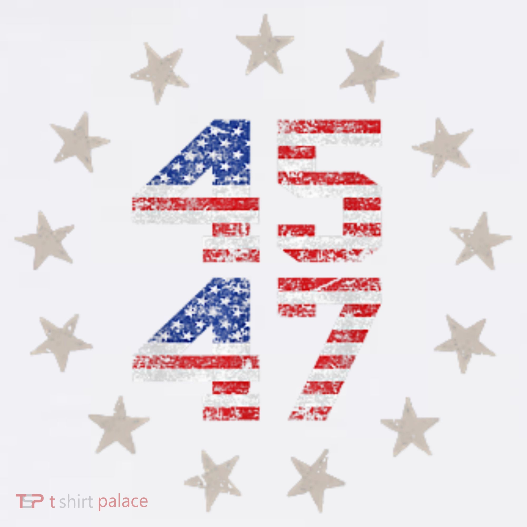 45 47 Trump 2024 American Flag Front And Back Comfort Colors Garment-Dyed Hooded Sweatshirt