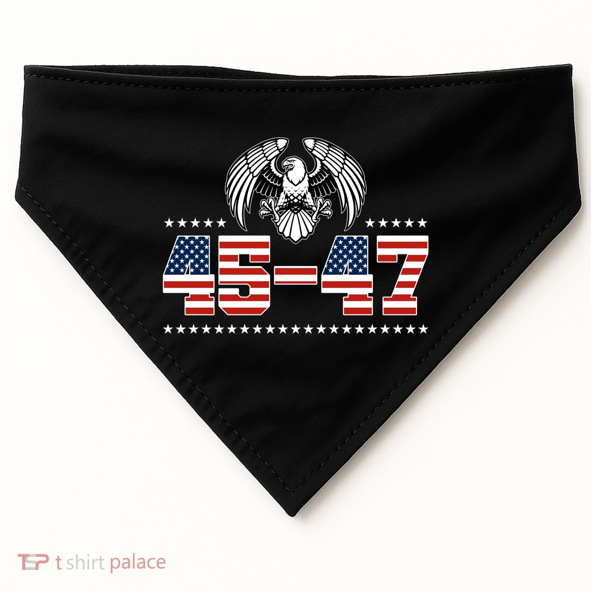 45 47 Trump Wins 2024 Election USA-Made Doggie Bandana