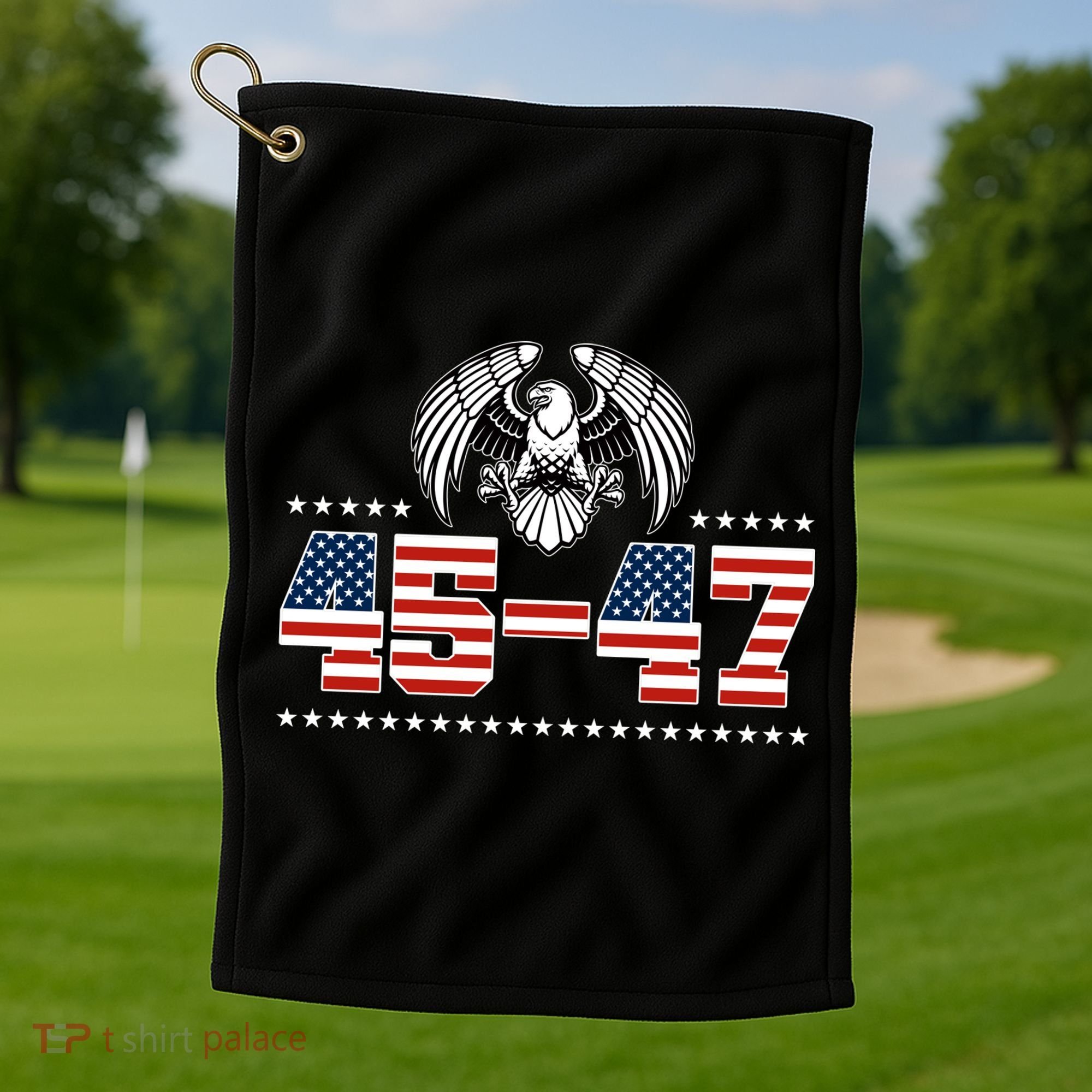 45 47 Trump Wins 2024 Election Golf Towel