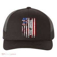 45 47 Trump 2024 American Flag Yupoong Adult 5-Panel Trucker Hat thumb 0
