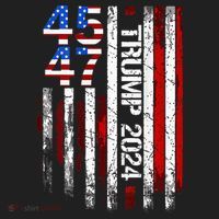 45 47 Trump 2024 American Flag Beanie thumb 2