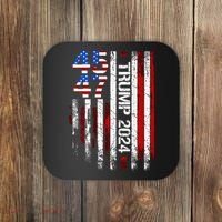 45 47 Trump 2024 American Flag Coaster thumb 0
