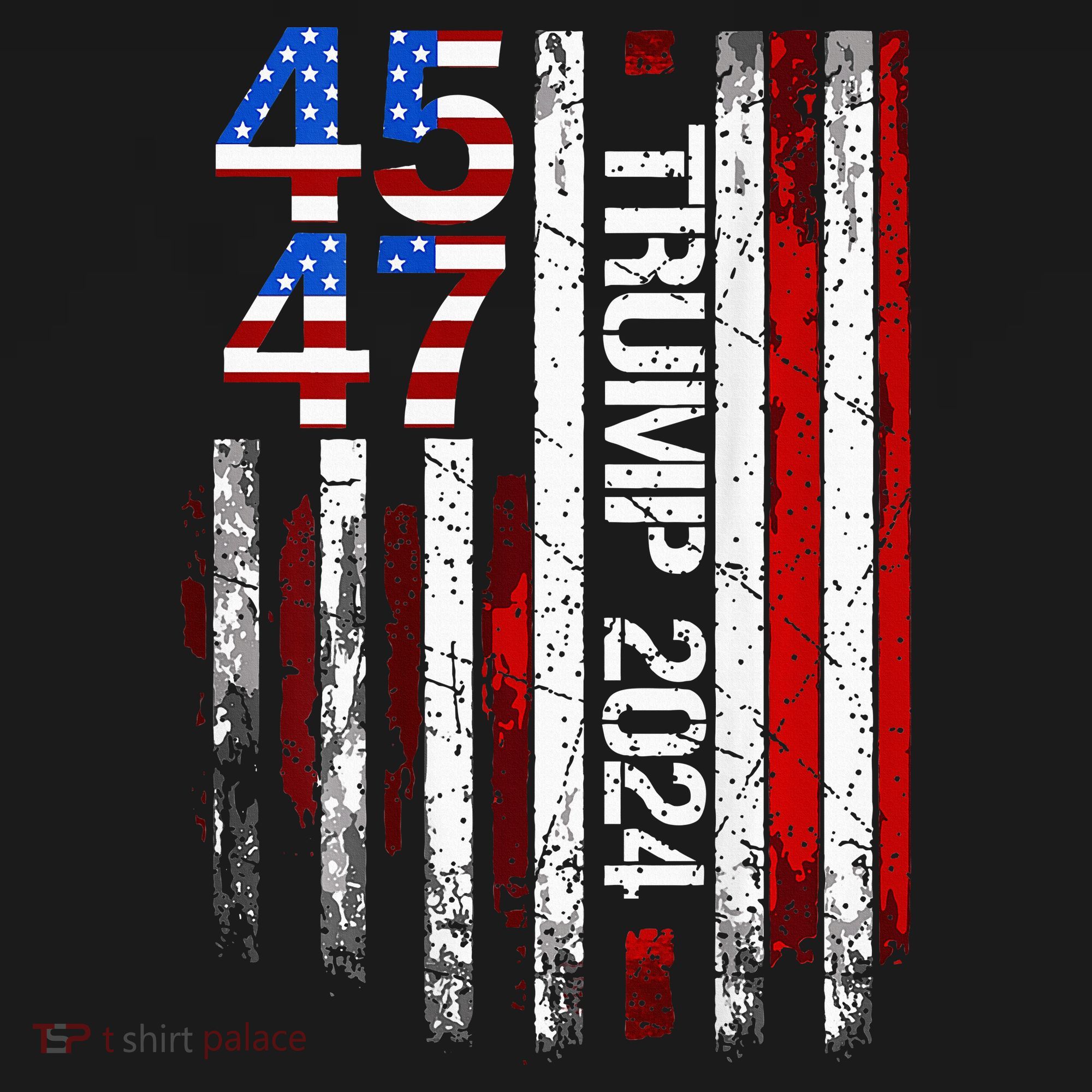 45 47 Trump 2024 American Flag Women's Hoodie