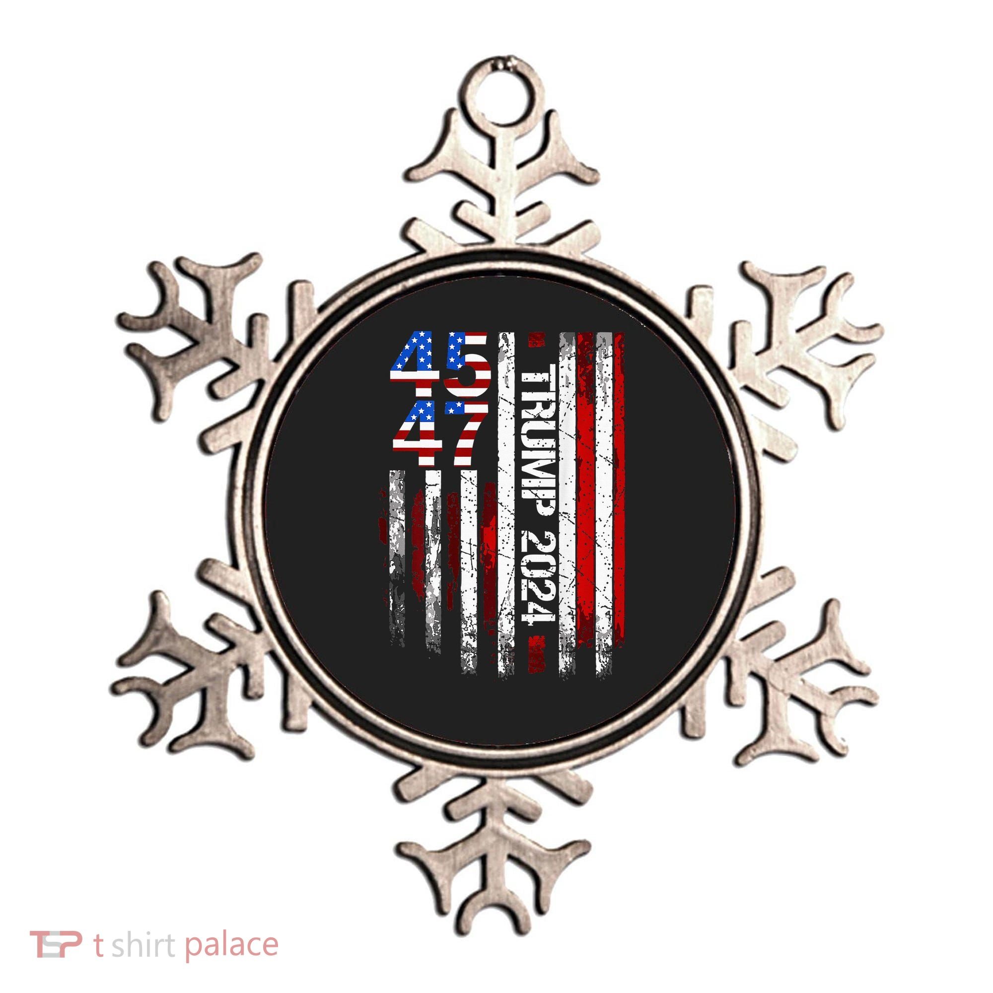 45 47 Trump 2024 American Flag Ornament