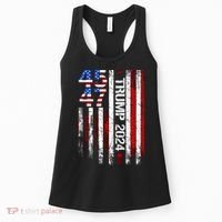 45 47 Trump 2024 American Flag Women's Tank Top thumb 0