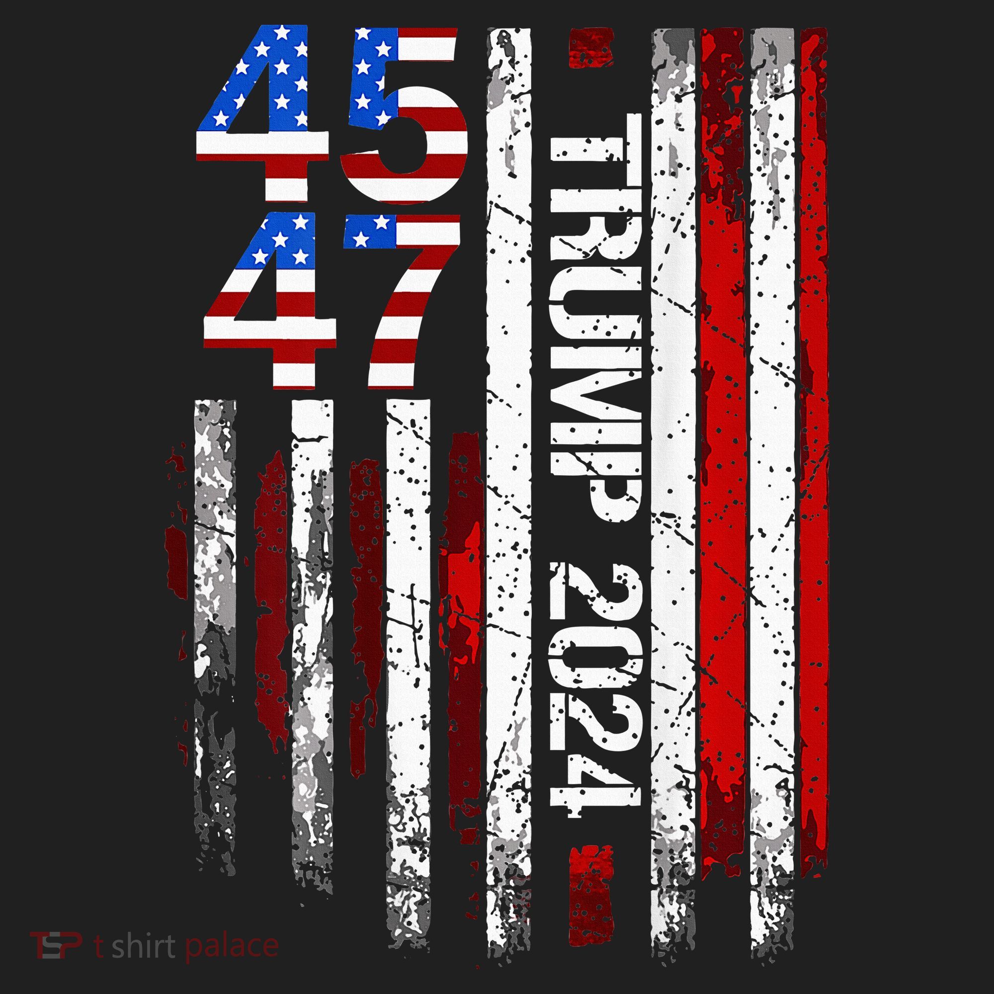 45 47 Trump 2024 American Flag Hat